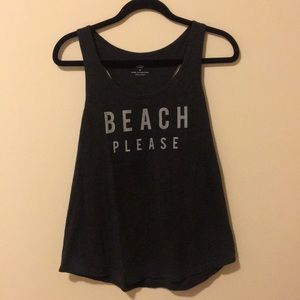 Beach Please Tank Sz Medium